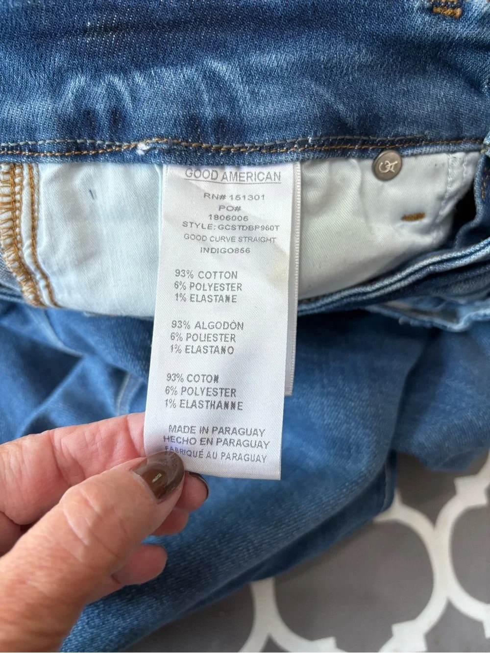Good American Good Curve Straight High Rise Jeans